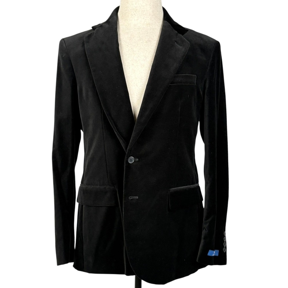 Polo Ralph Lauren Velvet Evening Jacket Mens 40R Black Modern Fit Blazer NWT